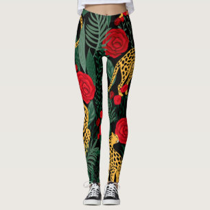 Leopards and Roses Leggings