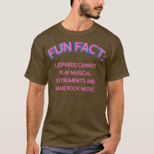 Leopards Can't Make Rock Music Funny Animal Pun Hu T-Shirt