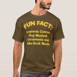 Leopards Can't Make Rock Music Funny Animal Pun Hu T-Shirt