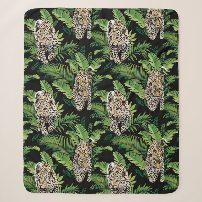 Leopards Pattern fleece blankets (Front)