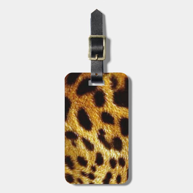 leopards skin print luggage tag (Front Vertical)