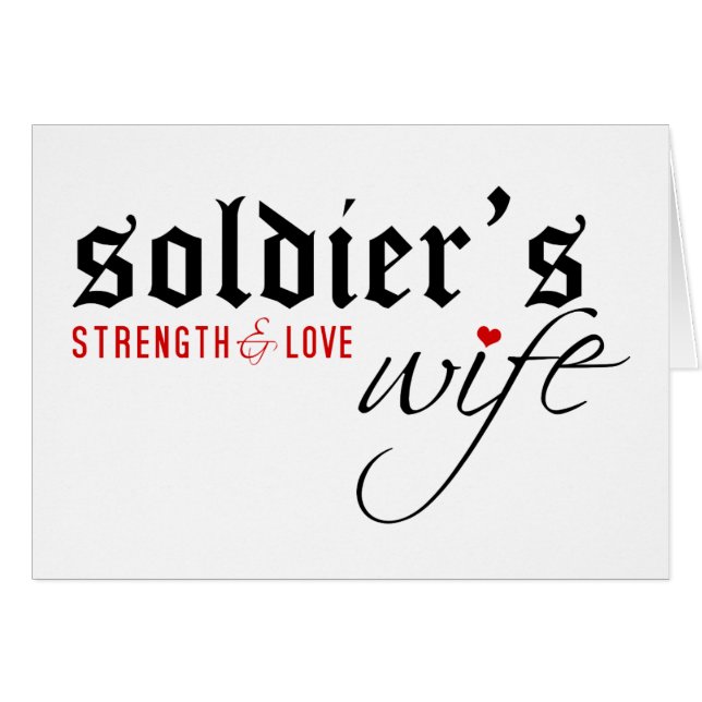 L'épouse du soldat : Stength et amour (Devant horizontal)