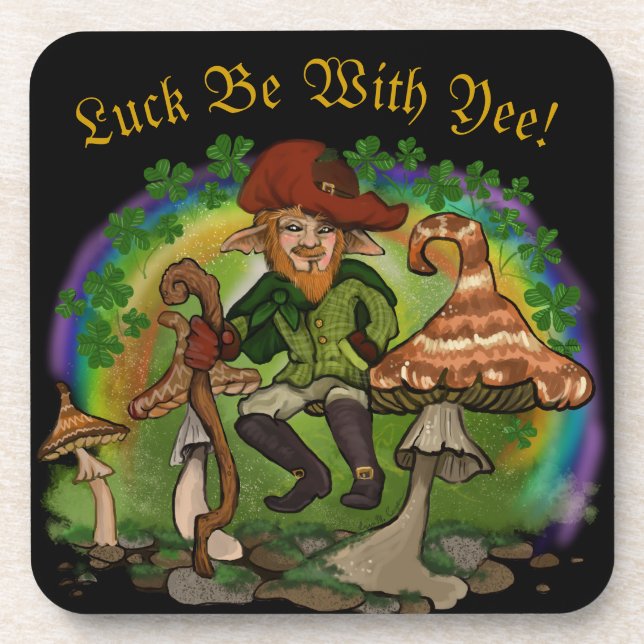 Leprachaun Luck be With Yee! Coaster (Front)