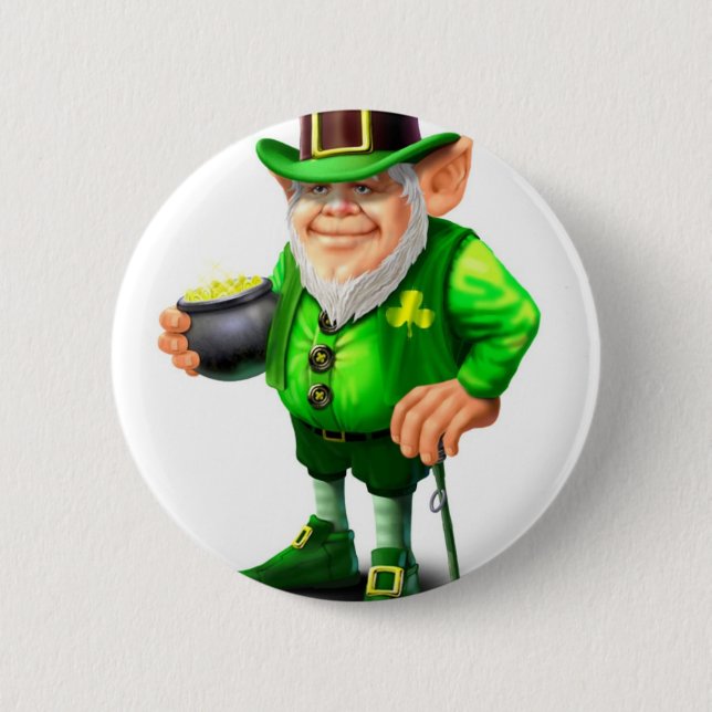 Leprechaun 2 Inch Round Button (Front)