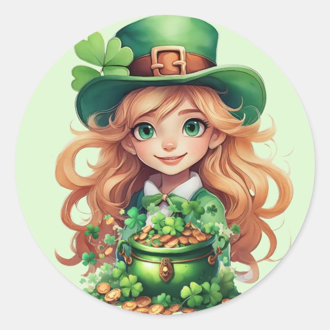 Leprechaun autocollant (Devant)