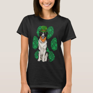 Leprechaun Border Collie St Patricks Day Shamrock  T-Shirt
