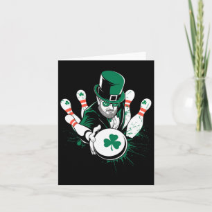 Leprechaun Bowling St. Patrick’s Day Lucky Men Boy Card