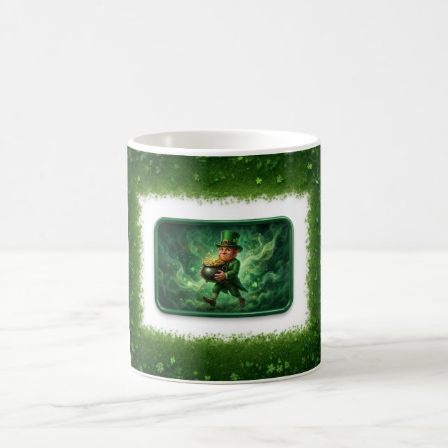 Leprechaun Carrying Pot Of Gold Coffee Mug (Center)