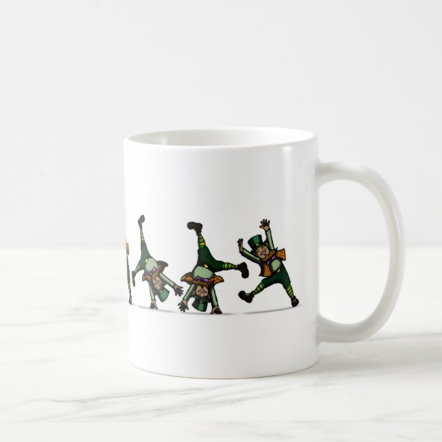 Leprechaun Cartwheel Coffee Mug (Right)
