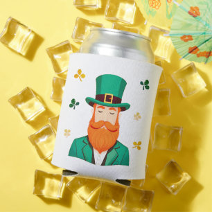 Leprechaun Clover Shamrock Patrick's Day Can Cooler