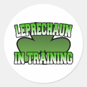 Leprechaun dans un autocollant d'entraînement