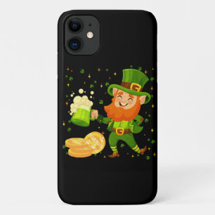 Leprechaun Drinking Beer St. Patrick's Day iPhone 11 Case