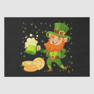 Leprechaun Drinking Beer St. Patrick's Day Tissue Paper