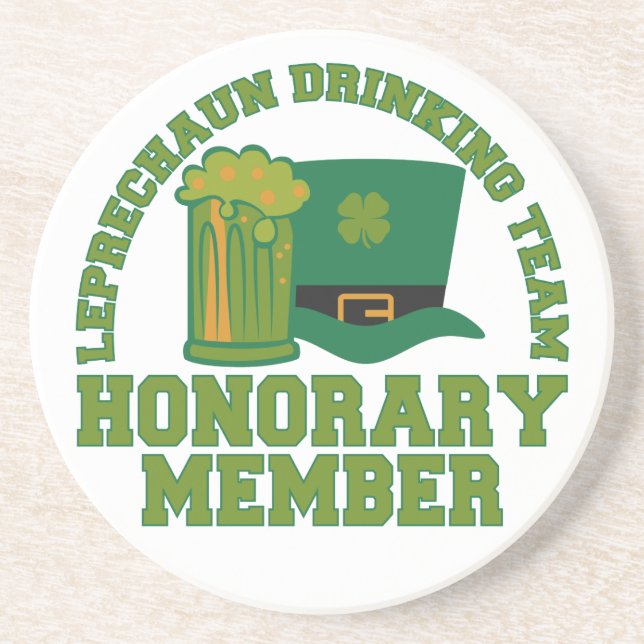 Leprechaun Drinking Team coaster (Front)