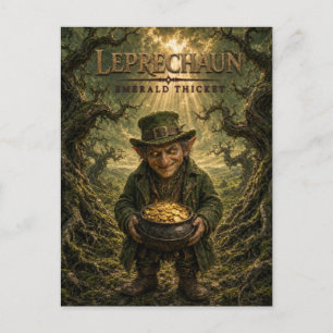 Leprechaun Emerald Thicket Dark Cinema Postcard