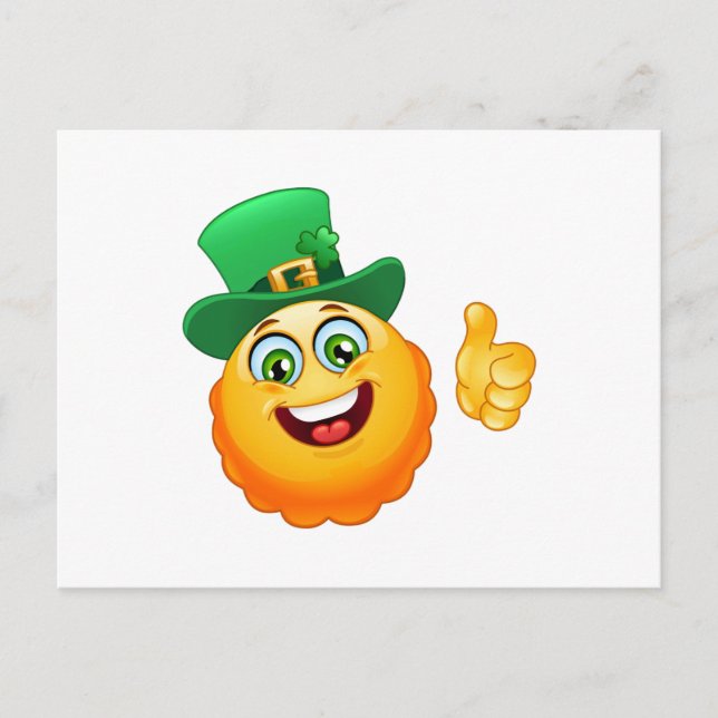 leprechaun emoji postcard (Front)