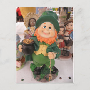 Leprechaun Figurine Postcard