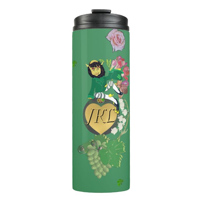 Leprechaun Floral Thermal Tumbler (Front)