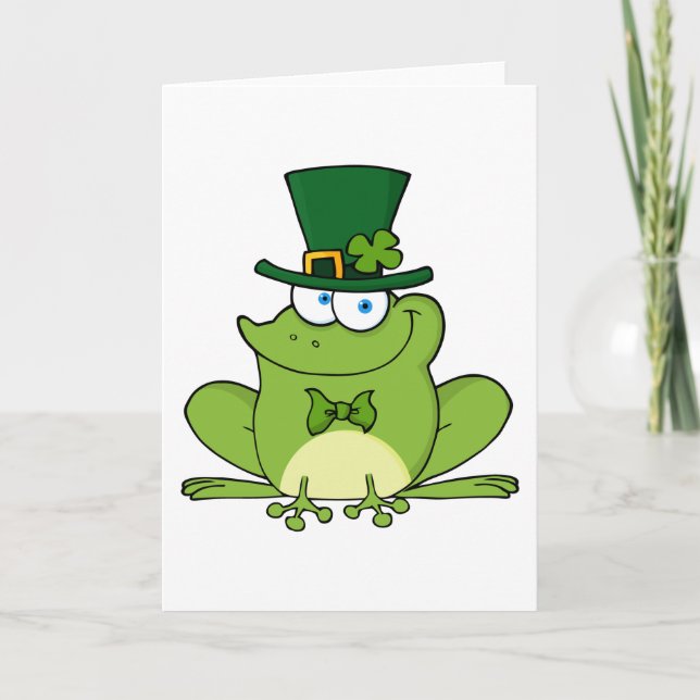 LEPRECHAUN FROG GREETING CARD (Front)
