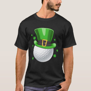 Leprechaun Golf Ball  Golfer St Patricks Day Men B T-Shirt
