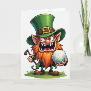 Leprechaun Golf Fun Card