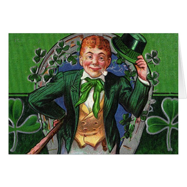 Leprechaun Greeting Card (Front Horizontal)