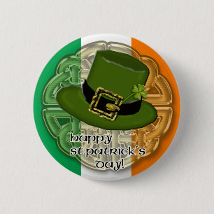 leprechaun hat 2 inch round button