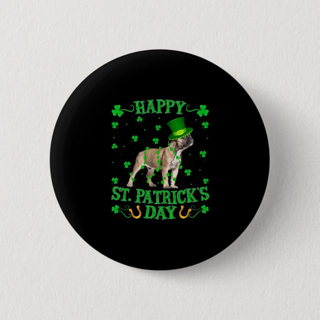 Leprechaun Hat French Bulldog St. Patrick's Day  2 Inch Round Button (Front)