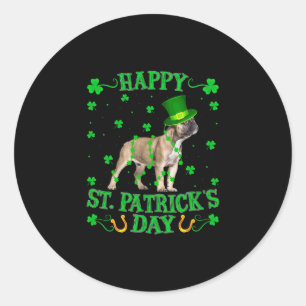 Leprechaun Hat French Bulldog St. Patrick's Day  Classic Round Sticker