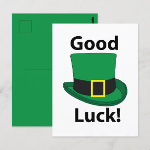 Leprechaun Hat Good Luck St Patricks Day Postcard