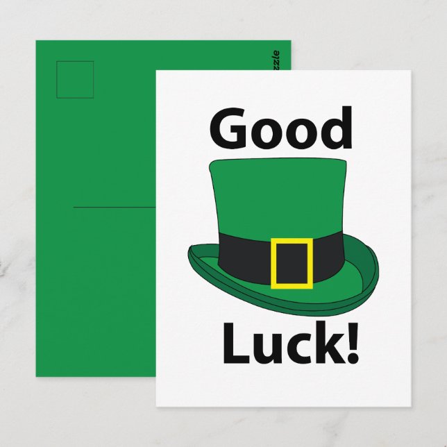 Leprechaun Hat Good Luck St Patricks Day  Postcard (Front/Back)