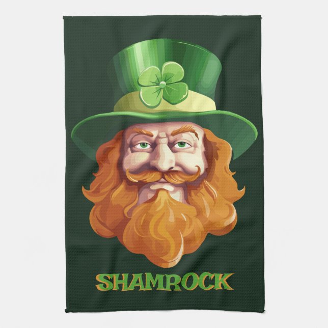 Leprechaun Hideaway Kitchen Towel (Vertical)