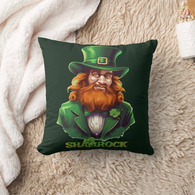 Leprechaun Hideaway Throw Pillow (Blanket)
