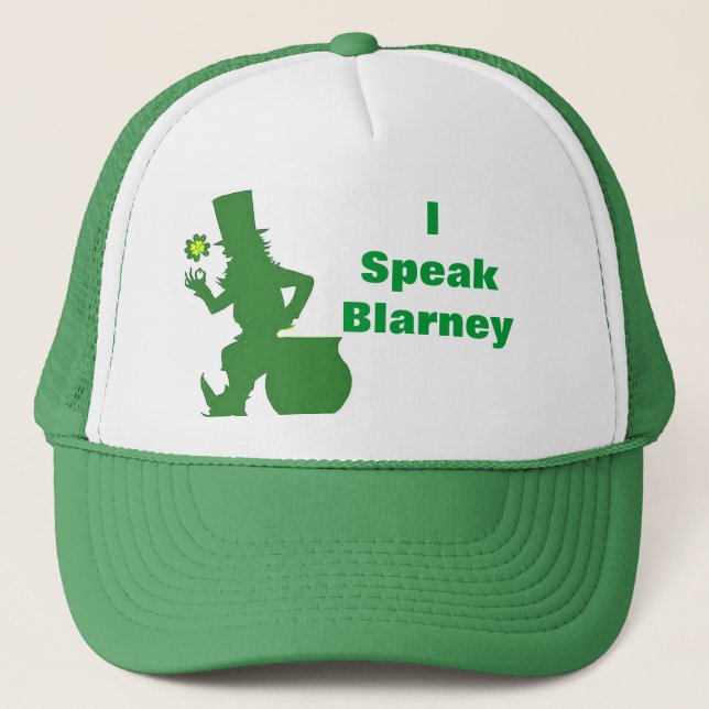 LEPRECHAUN I SPEAK BLARNEY hat (Front)