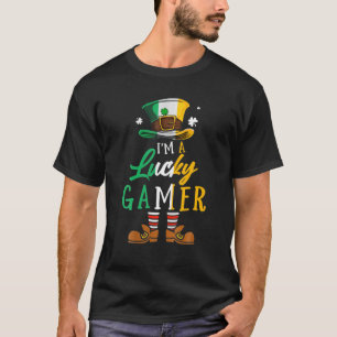 Leprechaun I'm A Lucky Gamer Happy St. Patrick's D T-Shirt