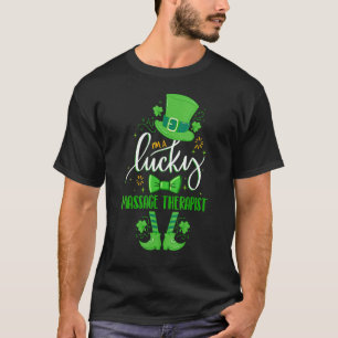 Leprechaun I'm a Lucky Massage Therapist St Patric T-Shirt
