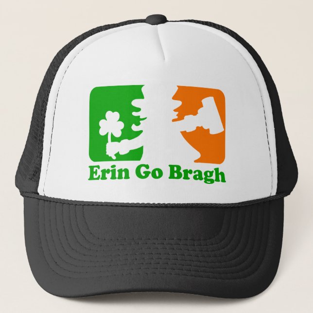 Leprechaun Insignia: Erin Go Bragh Trucker Hat (Front)