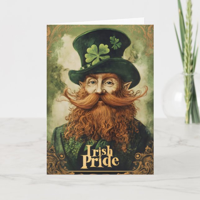 Leprechaun Irish Pride St. Patrick's Day Holiday Card (Front)