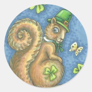 LEPRECHAUN IRISH SQUIRREL, CHALEUREUX STICKERS Feu