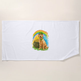Leprechaun Lab – St. Patrick’s Day Dog Beach Towel
