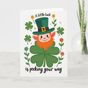 Leprechaun Luck Faux Gold Foil Card