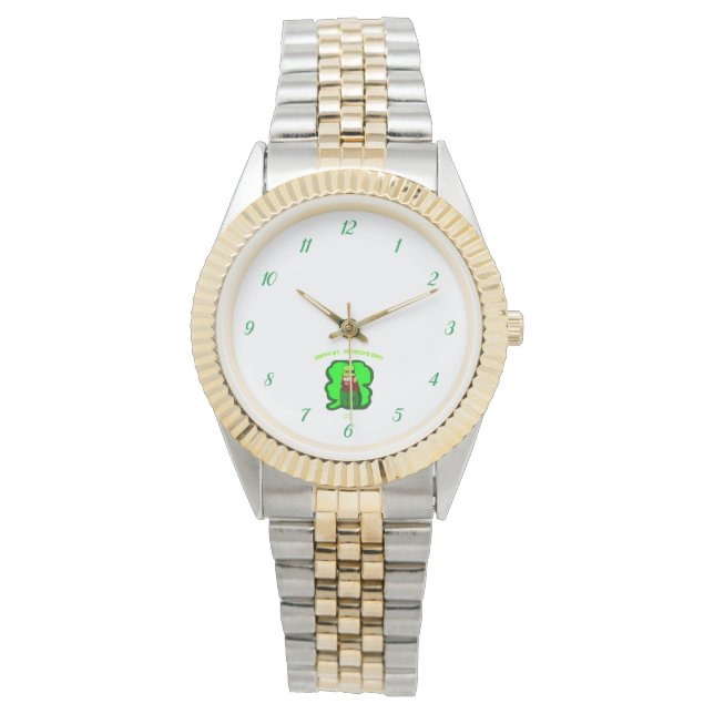 Leprechaun Magic Unisex Two-Tone Bracelet Watch (Front)