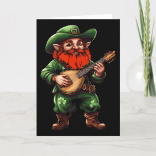Leprechaun Mandolins Funny St. Patricks Day Irish  Card