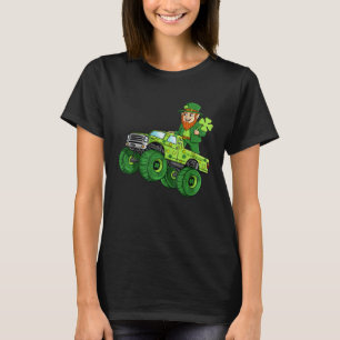 Leprechaun Monster Truck Lucky Boys Kids St Patric T-Shirt