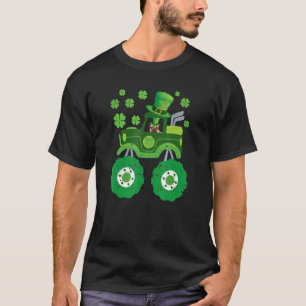Leprechaun Monster Truck Pugs St Patricks Day Dog  T-Shirt
