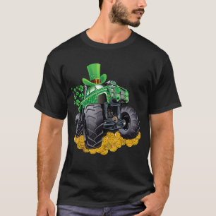 Leprechaun Monster Truck Shamrock St Patrick Day B T-Shirt