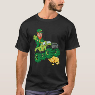 Leprechaun Monster Truck Shamrock St Patrick Day B T-Shirt