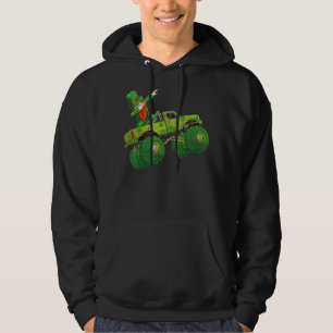 Leprechaun Monster Truck St Patricks Day Lucky Boy Hoodie