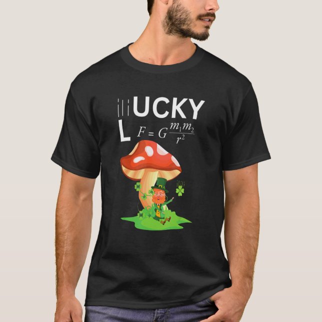 Leprechaun Newton's Gravity Law physics teachers & T-Shirt (Front)