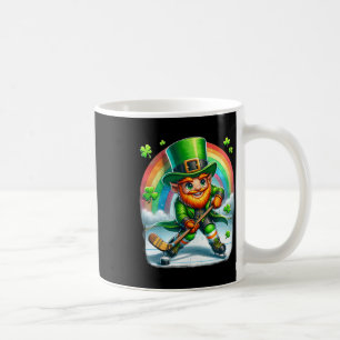 Leprechaun Playing Ice Hockey Saint Patricks Day  Coffee Mug